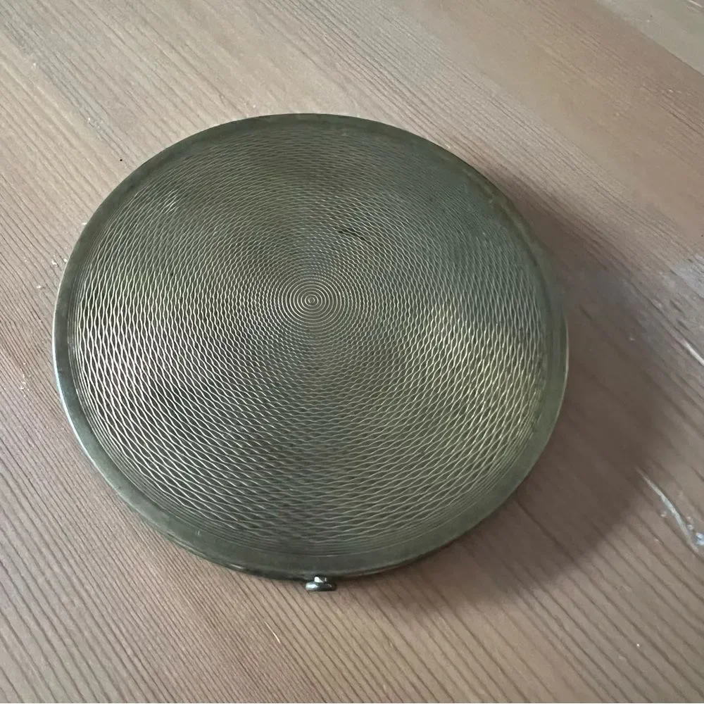 Vintage Compact Powder and Puff Rex Fifth Avenue - 1960's - Gold Plated Large
